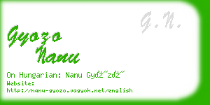 gyozo nanu business card